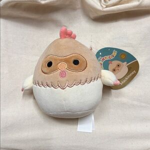 Squishmallows Beige and Cream Metallic-Trim Plush Bird - Mackinney (ultra rare)